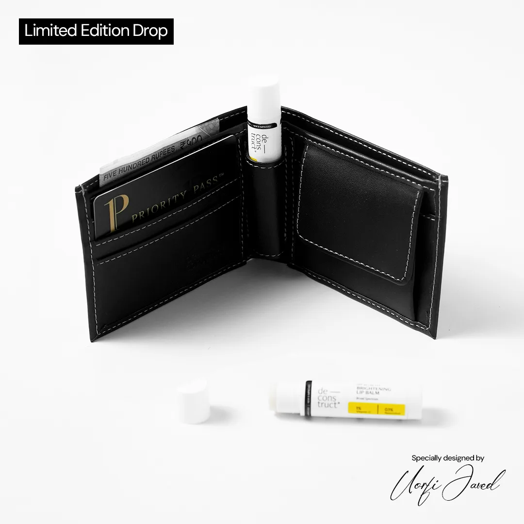Black Lip Balm Wallet - Uorfi Javed Edition