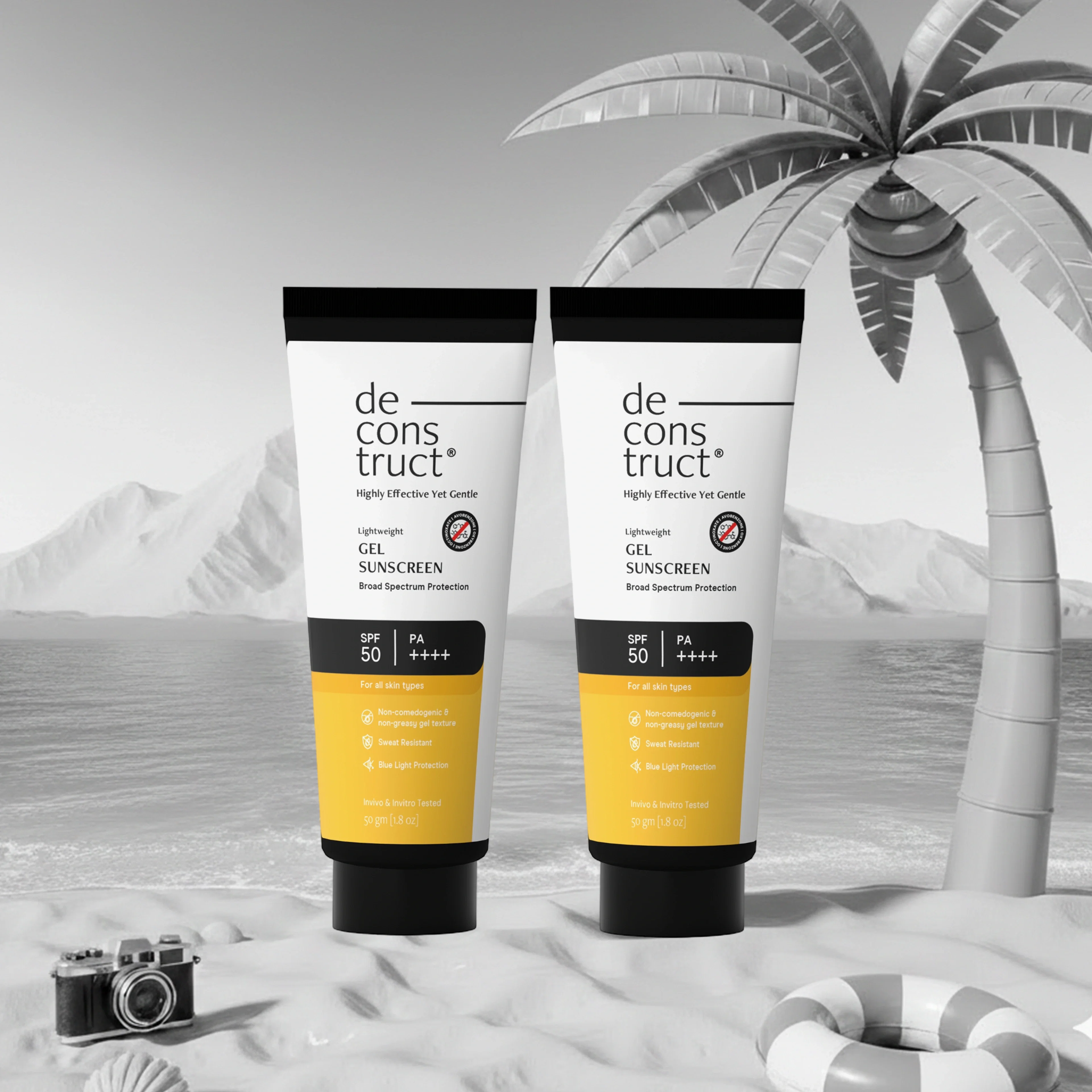 Gel Sunscreen SPF 50 PA++++ for Oily Skin(Pack of 2) | Photostable Sunscreen with 4 New Gen UV Filters | Lightweight & Non-Greasy