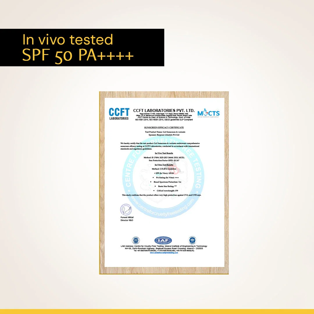 Gel Sunscreen for Oily Skin - SPF 50 PA++++(50 gm) | In-Vivo Tested - Image 13
