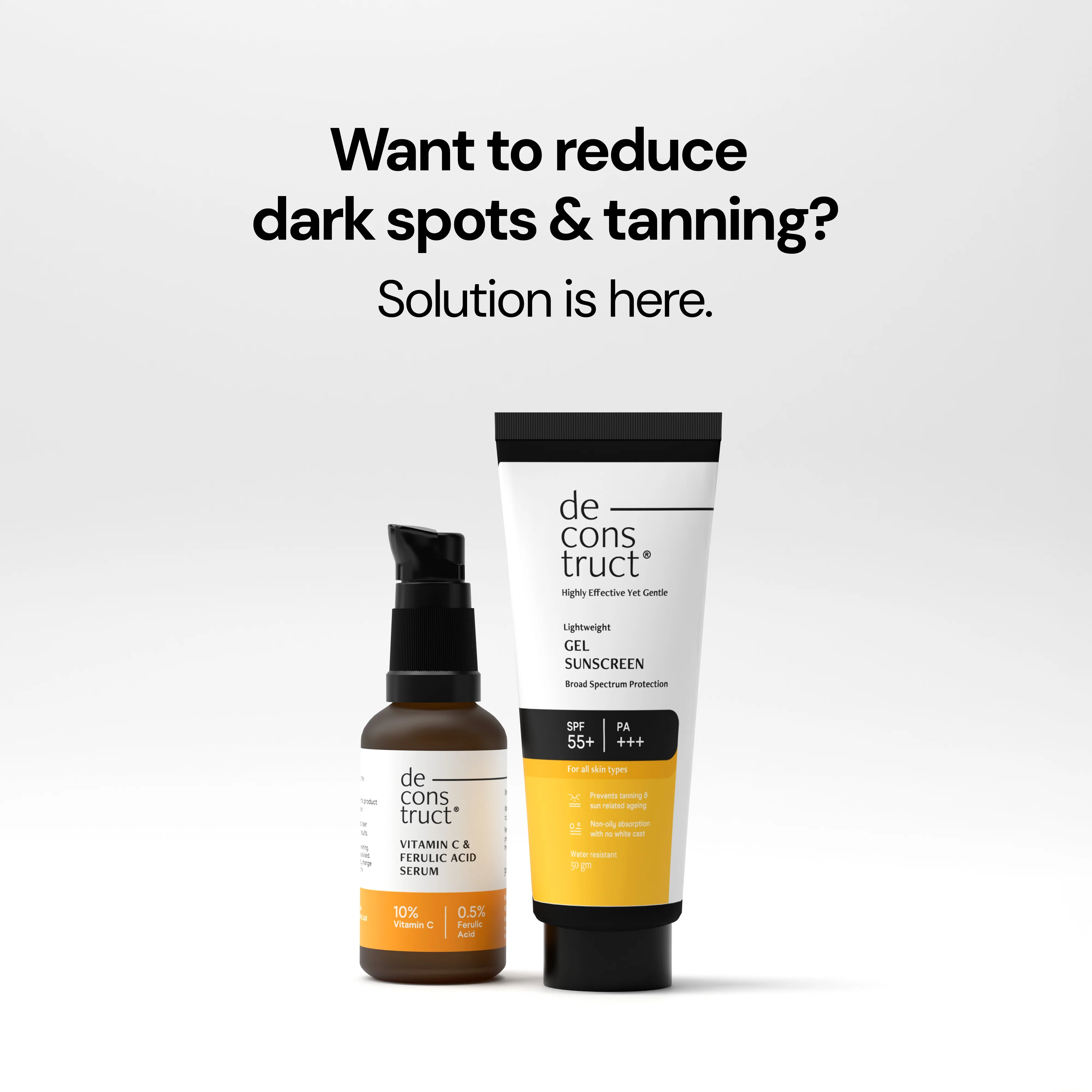 Bestseller Combo - Vitamin C Serum + Gel Sunscreen - Image 2