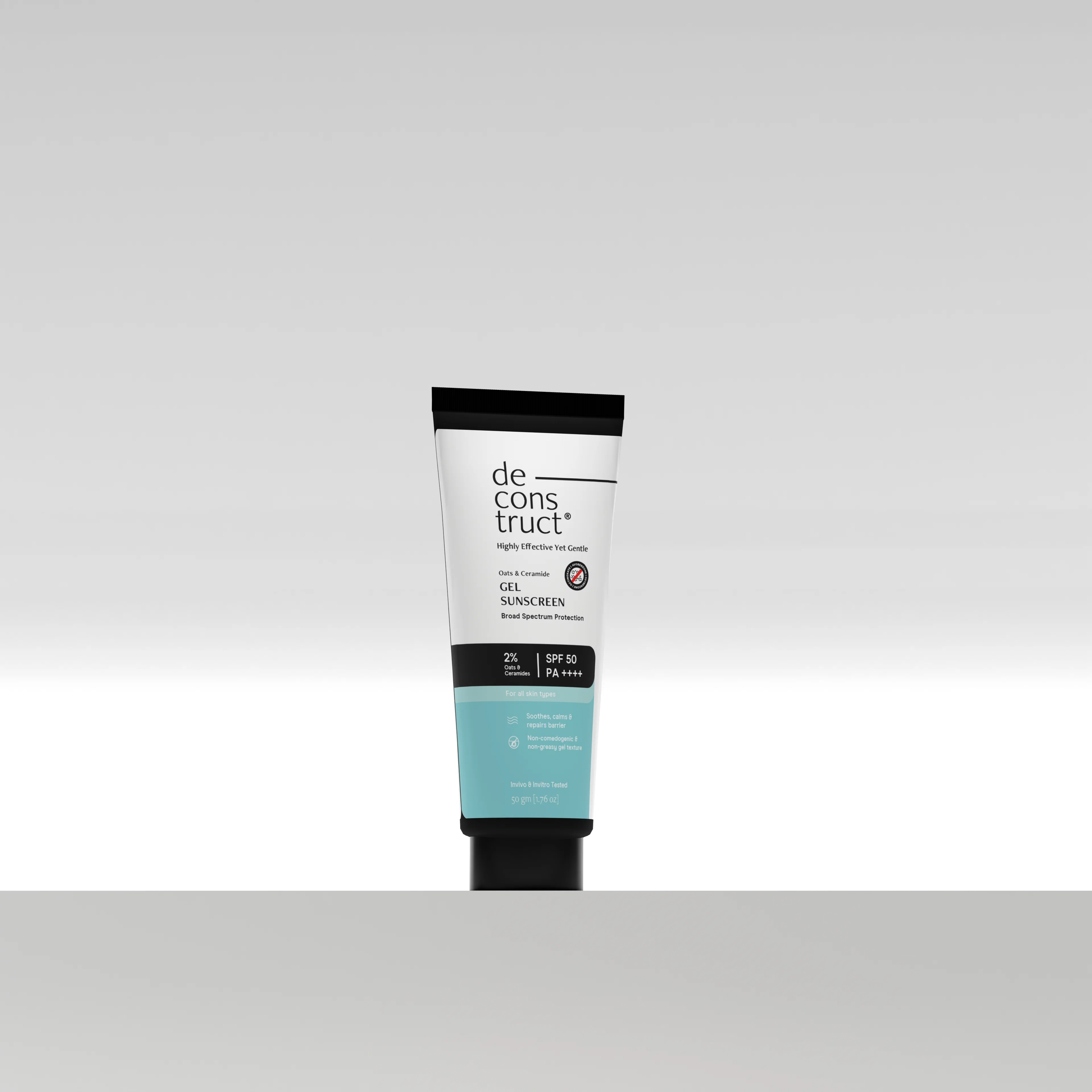 Oats & Ceramide Gel Sunscreen SPF 50 PA++++ for Sensitive Skin | In-Vivo Tested - Image 2